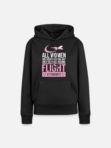 Flight attendant - Flugbegleiterin - Stewardess - - Frauen Premium Bio Hoodie - Schwarz