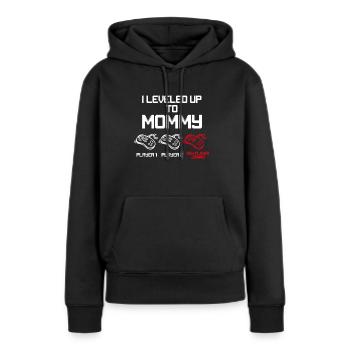 Ich bin zu Mami gegangen - Frauen Premium Bio Hoodie - Schwarz - Vorne - Julia (174cm)