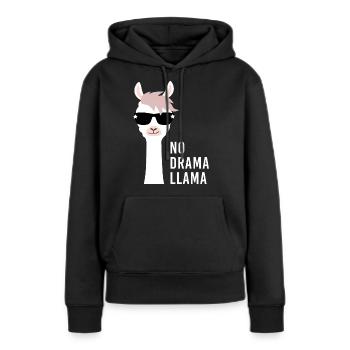 no drama llama alpaca gift Lama saying - Women’s Premium Organic Hoodie - black - Front - Julia (174cm)