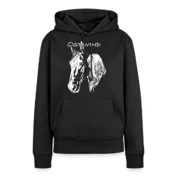 OSTWIND Aufbruch Nach Ora Pferdekopf Porträt - Frauen Premium Bio Hoodie - Schwarz - Vorne - Julia (174cm)