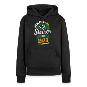 BESTE STEIRER 1973 STEIERMARK GEBURTSTAG GESCHENK - Frauen Premium Bio Hoodie - Schwarz - Vorne - Julia (174cm)