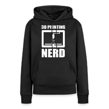 3D Nerd 3D Printing Nerd 3D Drucker Sprüche - Frauen Premium Bio Hoodie - Schwarz - Vorne - Julia (174cm)
