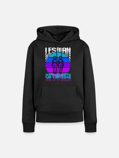Lesbian - Frauen Premium Bio Hoodie - Schwarz