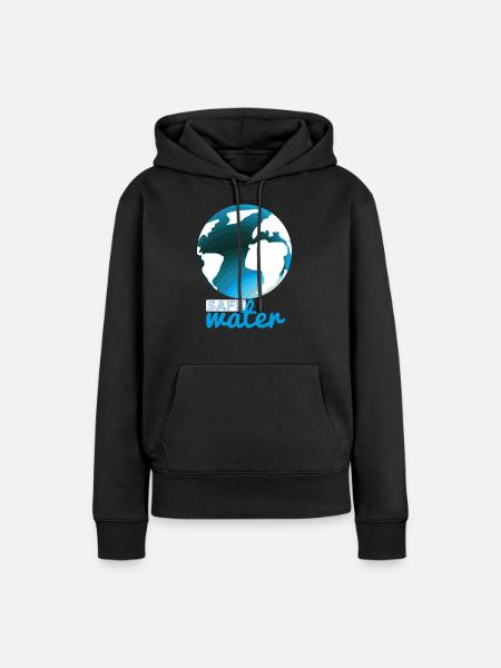 Safe Water - Frauen Premium Bio Hoodie - Schwarz