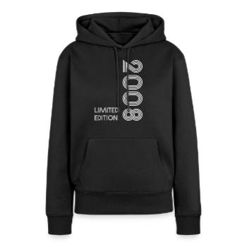 Limited Edition 2008 - 14 Jahre alt - Geschenkidee - Frauen Premium Bio Hoodie - Schwarz - Vorne - Julia (174cm)