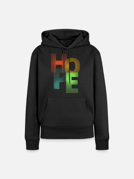 Hope graphik tees - Frauen Premium Bio Hoodie - Schwarz