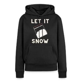 Let it snow - Frauen Premium Bio Hoodie - Schwarz - Vorne - Julia (174cm)
