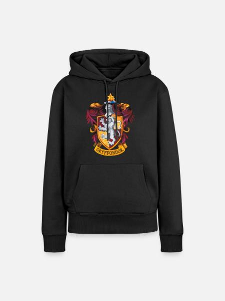 Harry Potter Griffing-våpenskjoldmaleri - Premium økologisk hettegenser for kvinner - svart