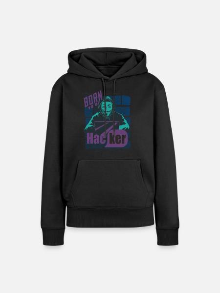 Hacker - Frauen Premium Bio Hoodie - Schwarz