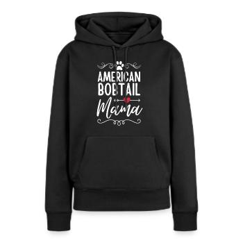 American Bobtail Mama - Women’s Premium Organic Hoodie - black - Front - Julia (174cm)