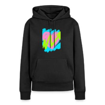 Herz mit Marker - Frauen Premium Bio Hoodie - Schwarz - Vorne - Julia (174cm)
