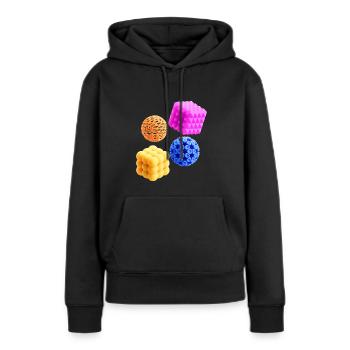 Design moderne - Sweat à capuche Premium bio Femme - noir - Devant - Julia (174cm)