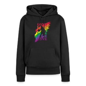 women Basketball LGBT Pride - Women’s Premium Organic Hoodie - black - Front - Julia (174cm)