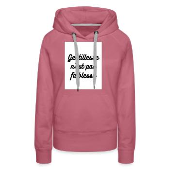 Education civique - Sweat à capuche Premium bio Femme - mauve - Devant - Isabella (175cm)