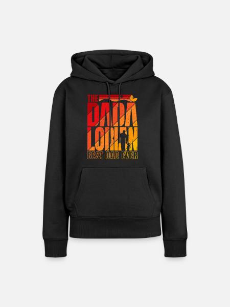 The Dadalorian - Orange - Beste pappa! - Dame Premium hoodie, økologisk bomuld - sort