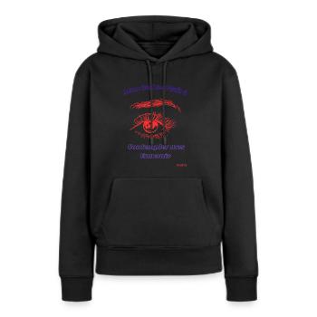 Mon oeil se plaît à contempler mes ennemis - Sweat à capuche Premium bio Femme - noir - Devant - Julia (174cm)