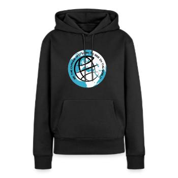 Soyez vous le changement - Sweat à capuche Premium bio Femme - noir - Devant - Julia (174cm)