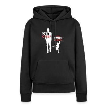Vater Tochter Partnerlook Vatertag Papa Tochter - Frauen Premium Bio Hoodie - Schwarz - Vorne - Julia (174cm)