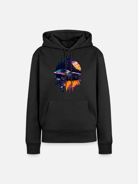Klassischer Sportwagen - Frauen Premium Bio Hoodie - Schwarz