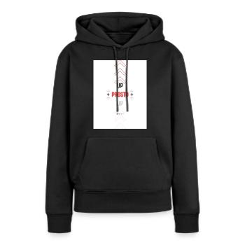 UP 1 - Sweat à capuche Premium bio Femme - noir - Devant - Julia (174cm)
