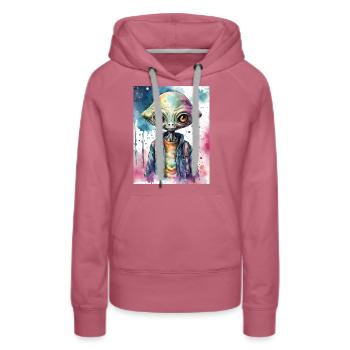 Außerirdische Vielfalt - Unser Alien-T-Shirt - Frauen Premium Bio Hoodie - Malve - Vorne - Isabella (175cm)