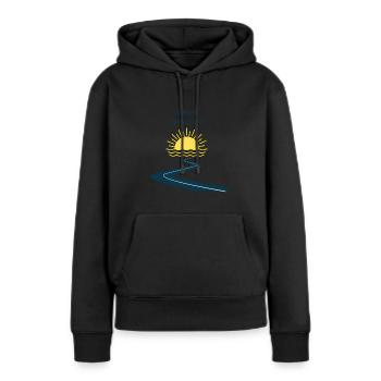 Der Weg tut Wahrheit kund - Frauen Premium Bio Hoodie - Schwarz - Vorne - Julia (174cm)