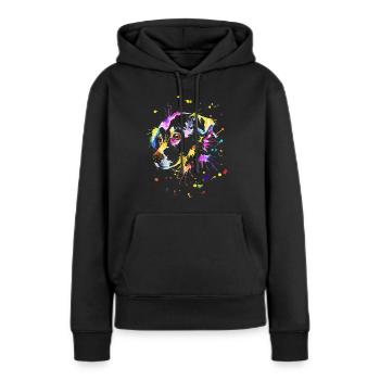 Niedlicher kleiner Hund - Frauen Premium Bio Hoodie - Schwarz - Vorne - Julia (174cm)