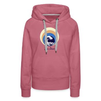Sea Love - Frauen Premium Bio Hoodie - Malve - Vorne - Isabella (175cm)