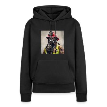 Sauveteurs dans le besoin - Sweat à capuche Premium bio Femme - noir - Devant - Julia (174cm)