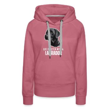 Labrador - Women’s Premium Organic Hoodie - mauve - Front - Isabella (175cm)