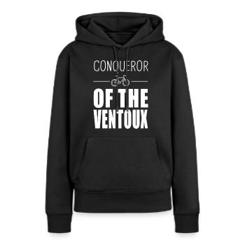 Eroberer des Ventoux - Frauen Premium Bio Hoodie - Schwarz - Vorne - Julia (174cm)