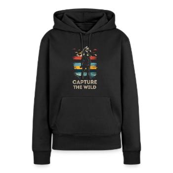 Fotografie Naturfotografie Tierfotografie - Frauen Premium Bio Hoodie - Schwarz - Vorne - Julia (174cm)
