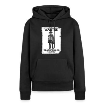 Cowboy squelette - Sweat à capuche Premium bio Femme - noir - Devant - Julia (174cm)