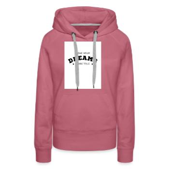 dreams - Frauen Premium Bio Hoodie - Malve - Vorne - Isabella (175cm)