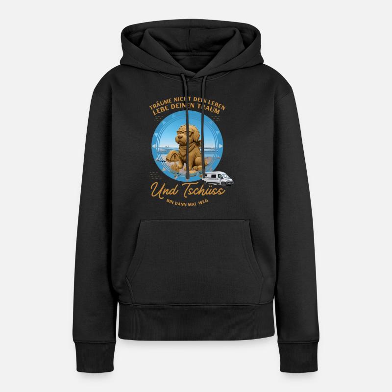 Und Tschüss - Frauen Premium Bio Hoodie - Schwarz
