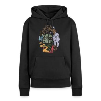 Hänsel und Gretel Hexenhaus Vintage - Frauen Premium Bio Hoodie - Schwarz - Vorne - Julia (174cm)