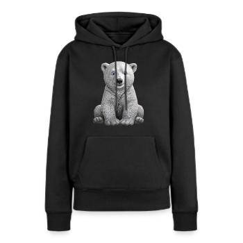 Eisbaer - Frauen Premium Bio Hoodie - Schwarz - Vorne - Julia (174cm)