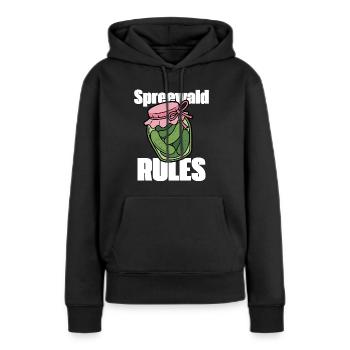 Concombres Spreewald dans un bocal mason avec arc - Sweat à capuche Premium bio Femme - noir - Devant - Julia (174cm)