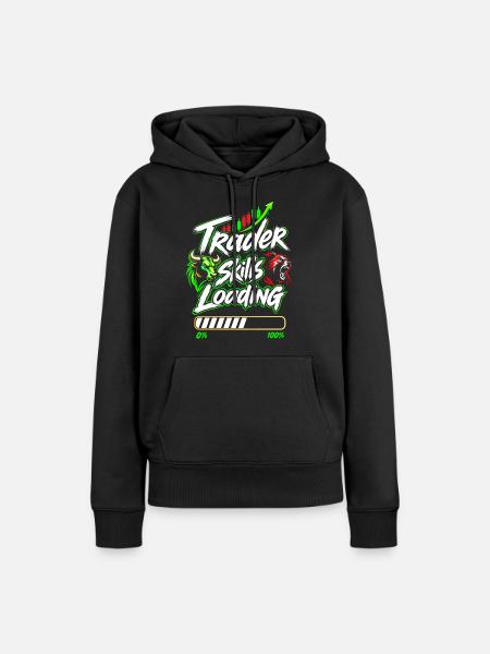 Trader skills loading - Frauen Premium Bio Hoodie - Schwarz