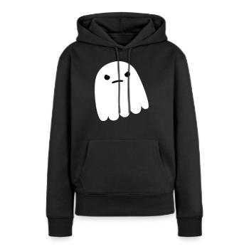 Fantôme très malheureux (Fantôme en colère) - Sweat à capuche Premium bio Femme - noir - Devant - Julia (174cm)