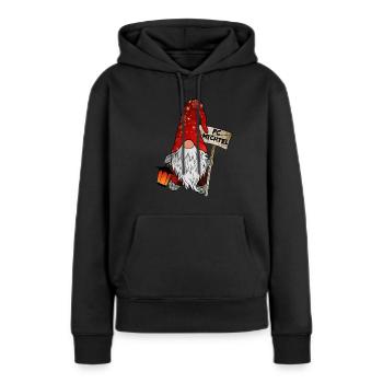 Gnome de Noël PC Gnome - Sweat à capuche Premium bio Femme - noir - Devant - Julia (174cm)