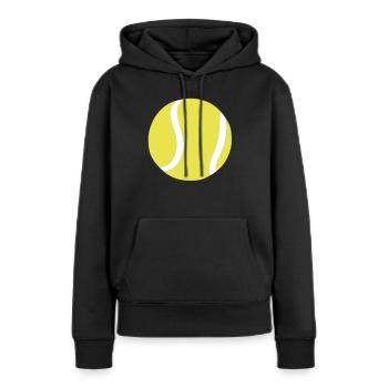 balle de tennis - Sweat à capuche Premium bio Femme - noir - Devant - Julia (174cm)