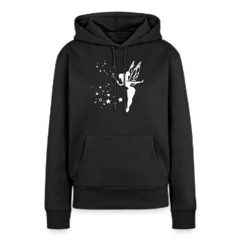 Girl Kids Shirt Design / Best Fairy with Stars - Frauen Premium Bio Hoodie - Schwarz - Vorne - Julia (174cm)