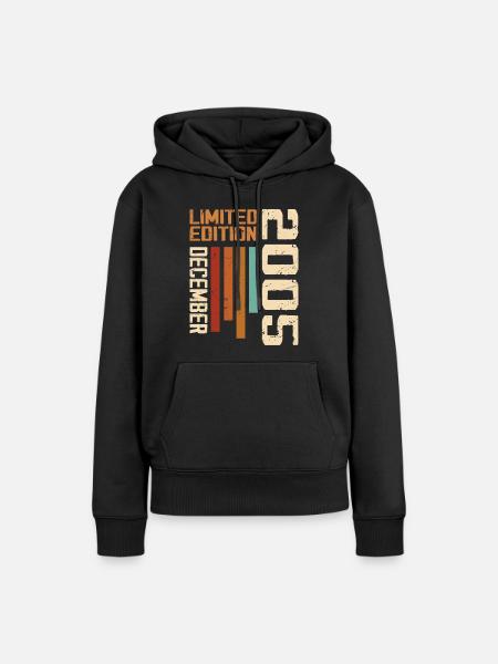 Dezember 2005 - 2005 Dezember - Frauen Premium Bio Hoodie - Schwarz