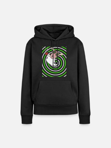 Kiffer Schaf - Frauen Premium Bio Hoodie - Schwarz