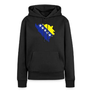 Bosnien Herzegowina - Frauen Premium Bio Hoodie - Schwarz - Vorne - Julia (174cm)