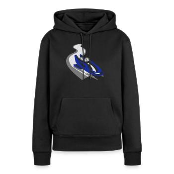 Bob - Sweat à capuche Premium bio Femme - noir - Devant - Julia (174cm)