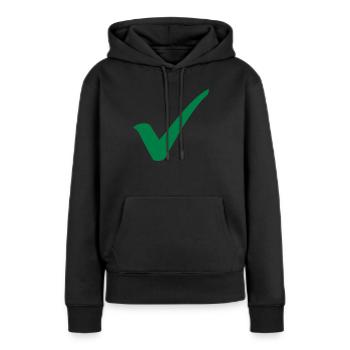 Haken - Frauen Premium Bio Hoodie - Schwarz - Vorne - Julia (174cm)