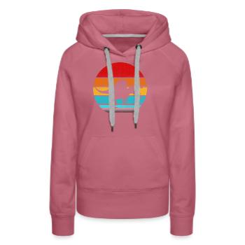 Spinosaurus - Frauen Premium Bio Hoodie - Malve - Vorne - Isabella (175cm)
