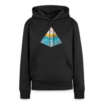 Stimme des Meeres - Frauen Premium Bio Hoodie - Schwarz - Vorne - Julia (174cm)